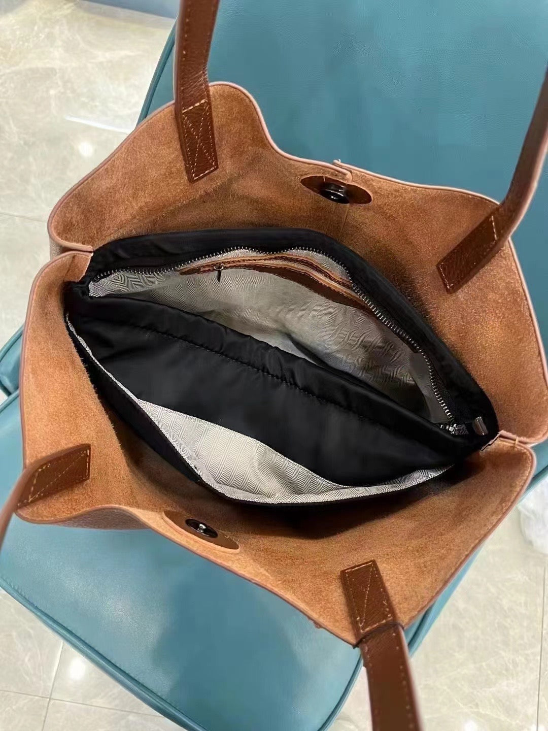 Tiffany Top-grained Cowhide Tumbled Leather Tote
