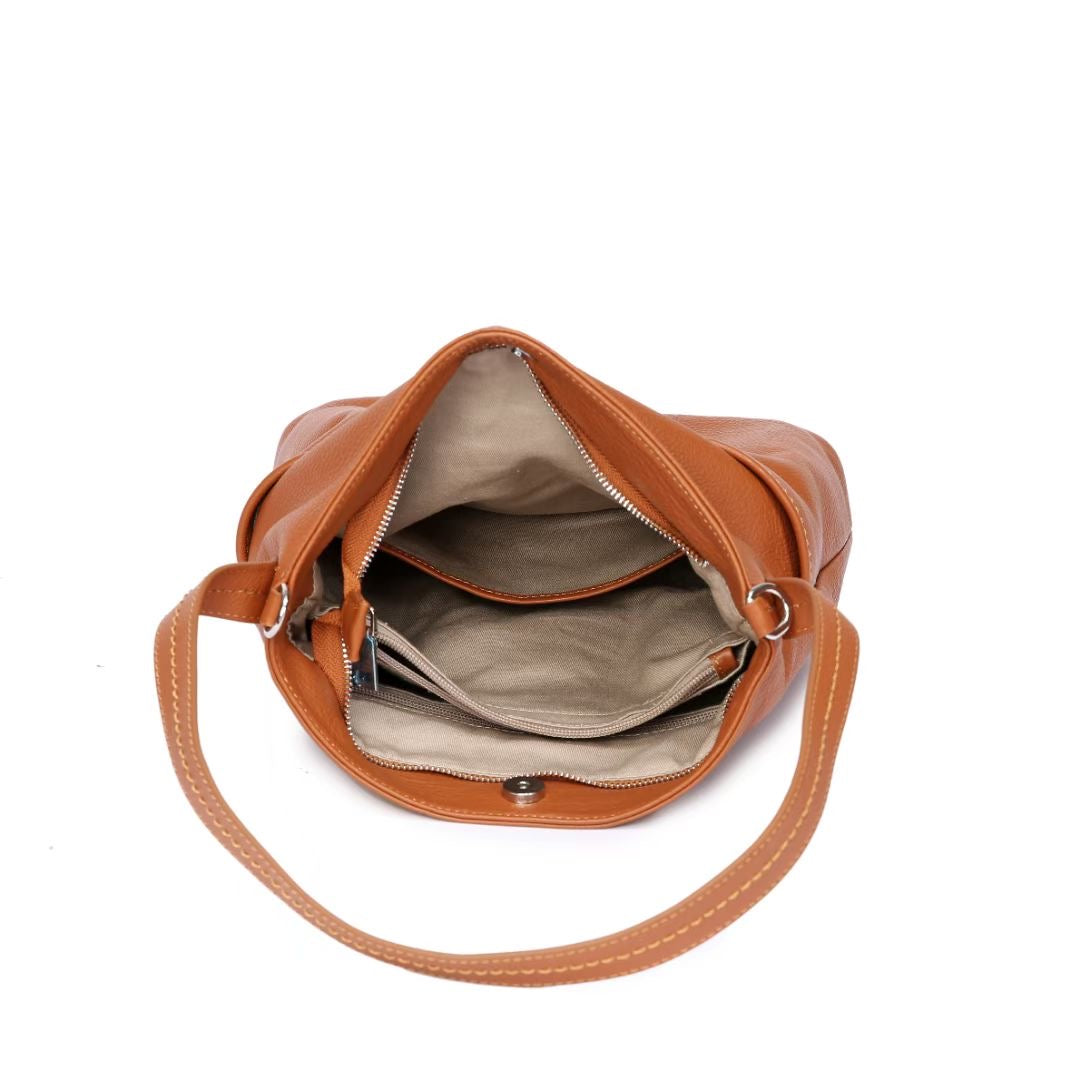 Sophia Top-grained Cowhide Leather Shoulder Bag