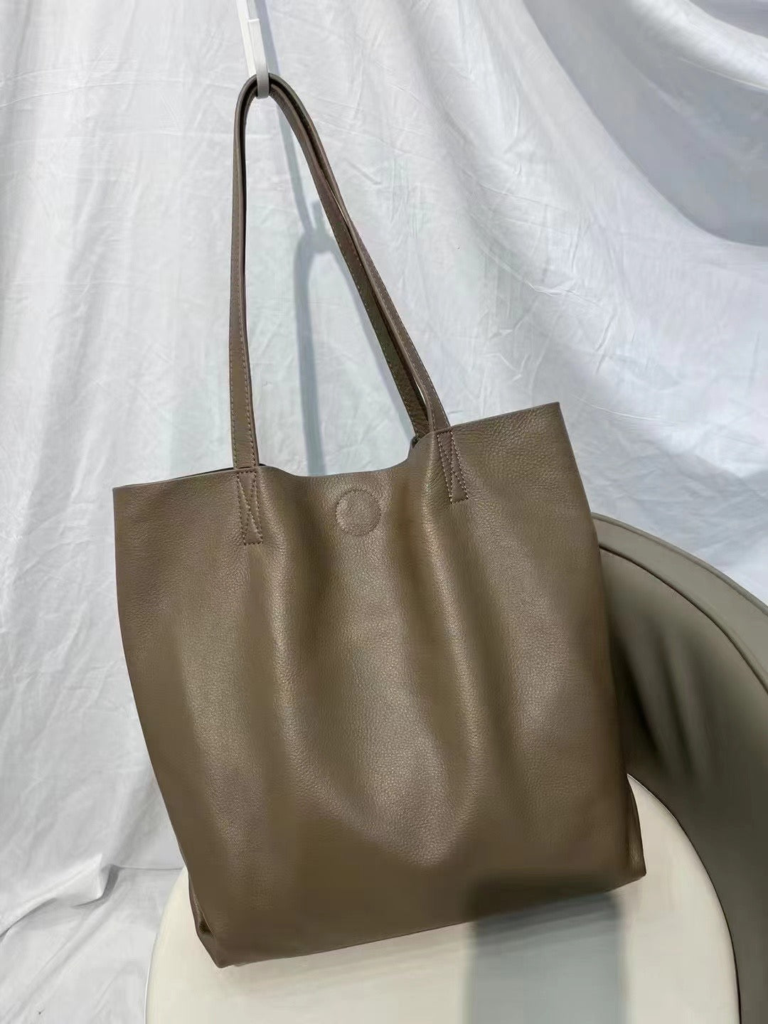 Tiffany Top-grained Cowhide Tumbled Leather Tote