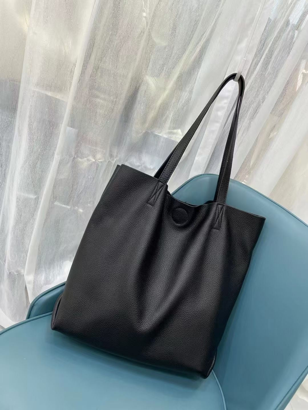 Tiffany Top-grained Cowhide Tumbled Leather Tote