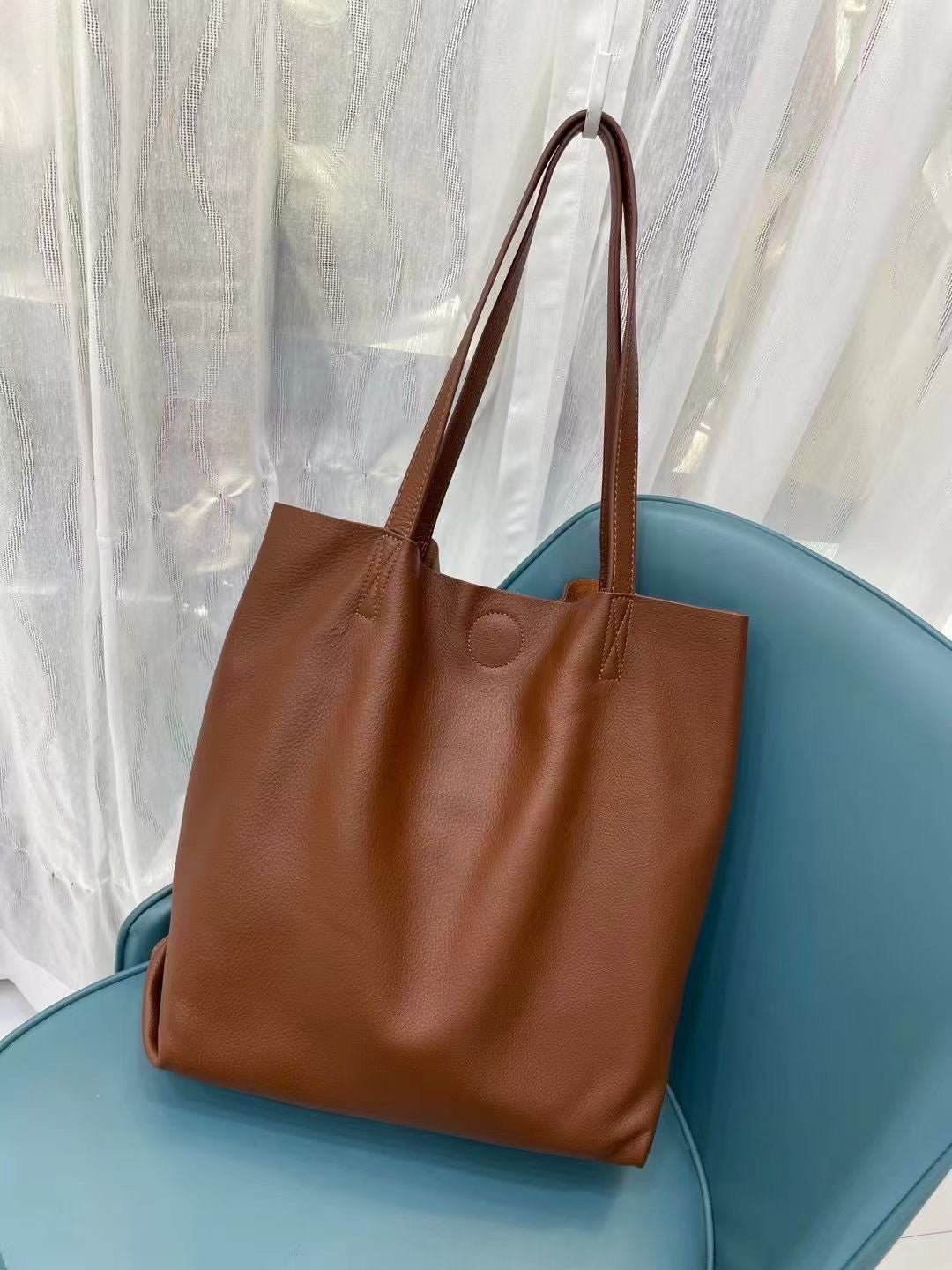 Tiffany Top-grained Cowhide Tumbled Leather Tote